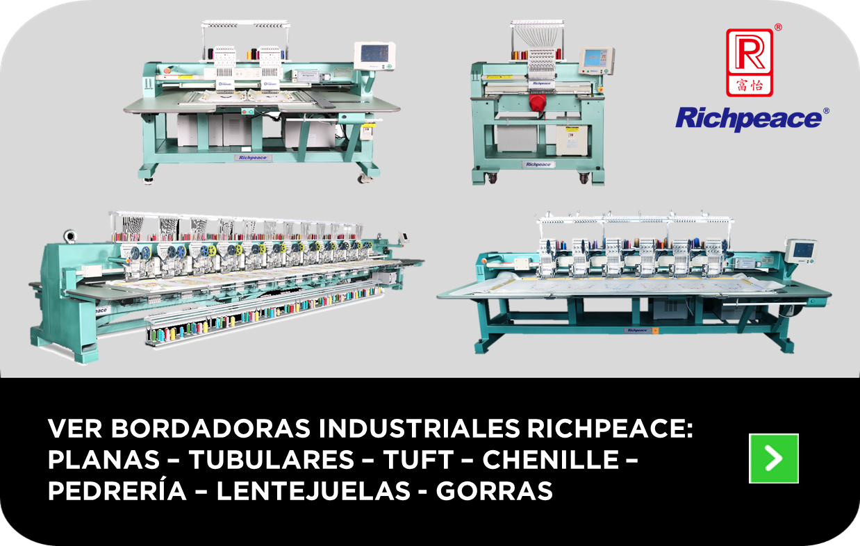 Clic aquí para ver máquinas bordadoras Richpeace